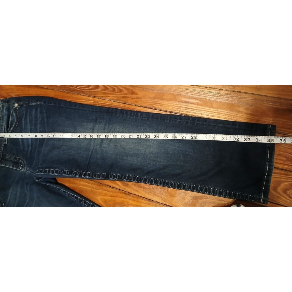 Miss Me 31 Dark Blue Crop Jeans Sequins on back Pockets - Picture 16 of 16